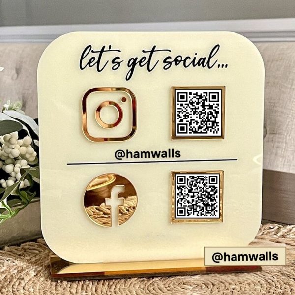 Let's Get Social QR Display Stand