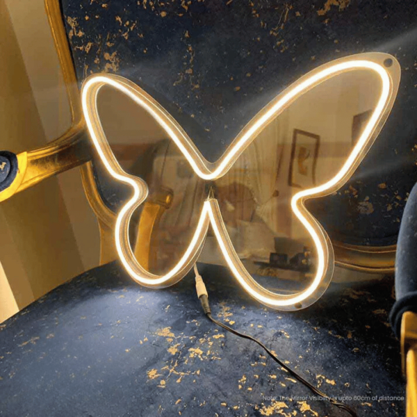 Butterfly Selfie Neon Mirror - Neon Light