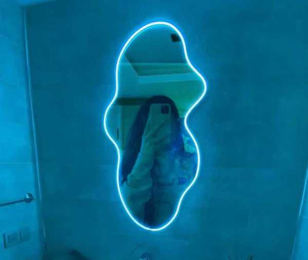 Wavy Selfie Neon Mirror - Neon Light