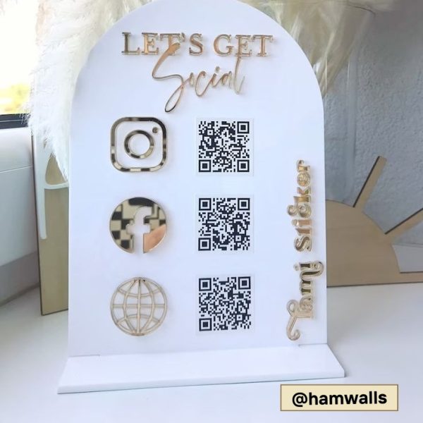 Let’s Get Social QR Display Stand