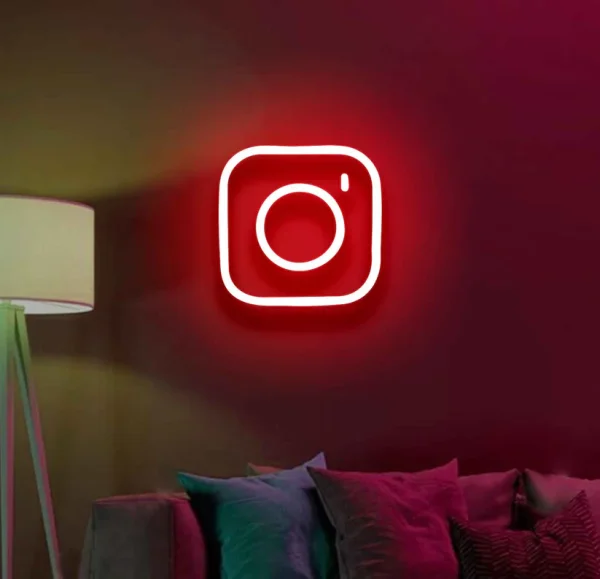 Instagram Logo Neon Sign - A Vibrant Fusion of Social Media - Image 2