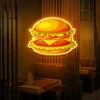 Burger Food UV Neon Sign 🍔 – Light Up Your Space with Tasty Vibes! - Image 2