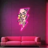 Women Face GTA Style In Lightning UV Neon Sign ⚡ – Bold, Electrifying Decor!