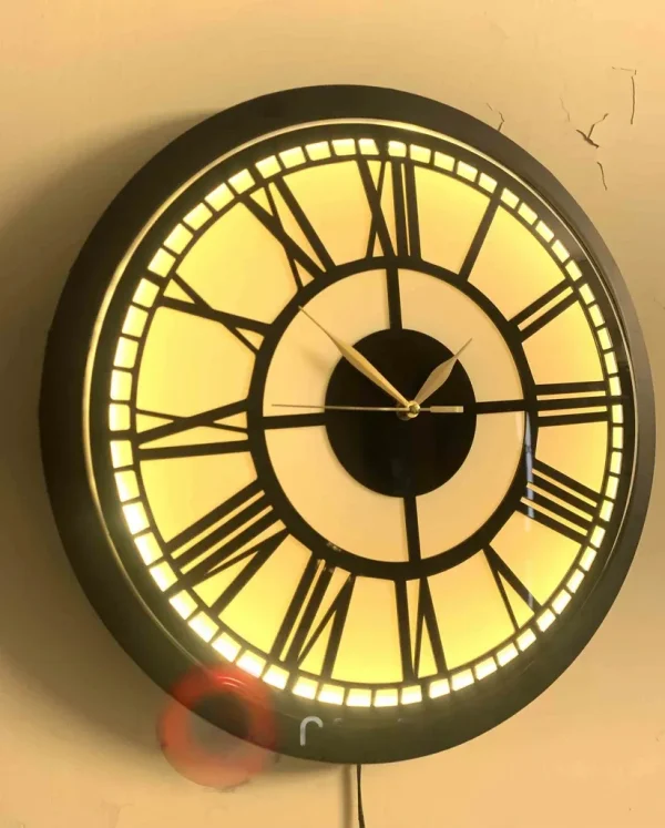 Premium Roman Vintage Neon Clock - Image 2