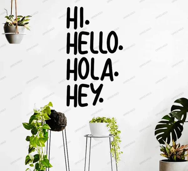 Hi Hello Hola Hey Multi-Language Wall Art Decor