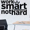 Work Smart Not Hard Inspirational Meeting Room Decor (ws01) - Image 2