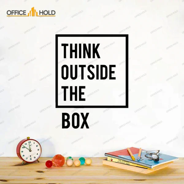 Think Out Side The Box Motivational Office Wall