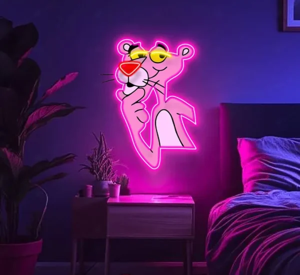 Vintage Pink Panther UV Neon Sign 🎀 – Add Retro Charm with a Funky Glow! - Image 2