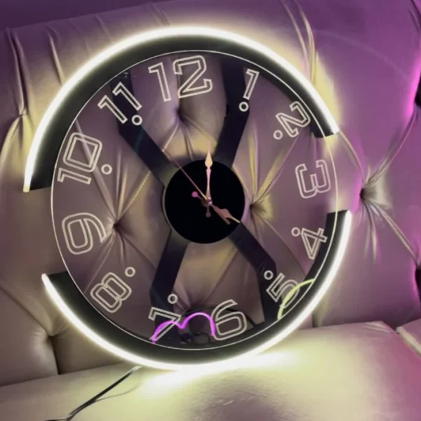 Modern Style Neon Clock Ambient Light - Image 3