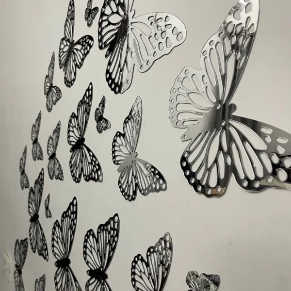 New 2024 Style Acrylic Mirror butterflies set for Wall Decor - Image 2