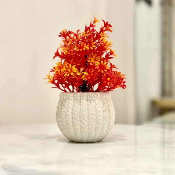 Miniature Tree planter for Home and Office Decor (Orange Color)