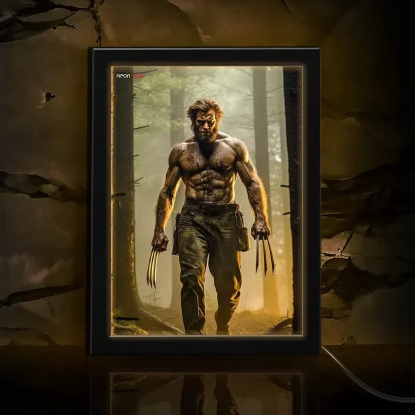 Wolverine Action | Neon Poster Frame