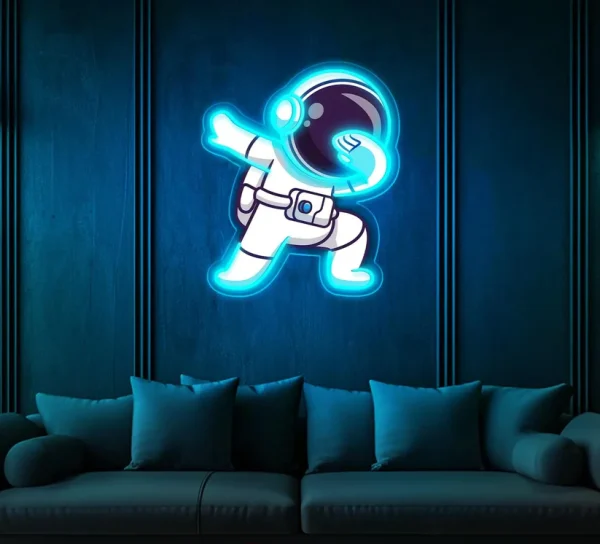 Astronaut Dab UV Neon Sign – Bring Space Vibes to Your Space!