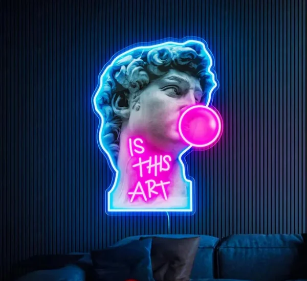 Pop Art David UV Neon Sign 🌟 – Illuminate Your Space with Art and Style