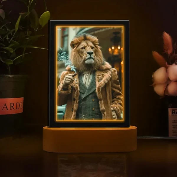 Rich Tiger Luxury Wealthy Frame | Neon Poster Frame