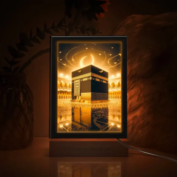 Kaaba Islamic Light Frame | Poster Neon Light Box - Image 2